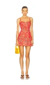 Cara Cara Claudine Mini Dress Classic Paisley Orange