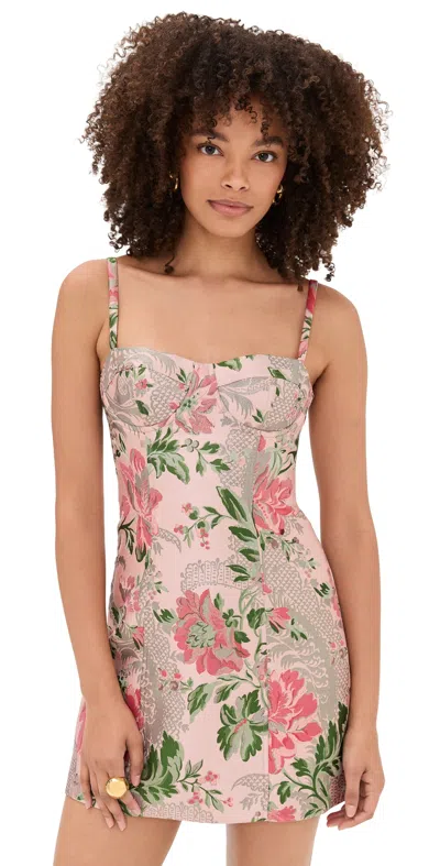 Cara Cara Claudine Mini Dress Jacquard Pinkflower