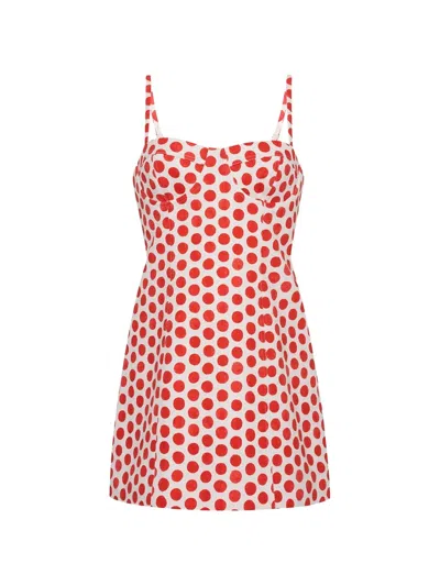 Cara Cara Claudine Polka-dot Mini Dress In Multi