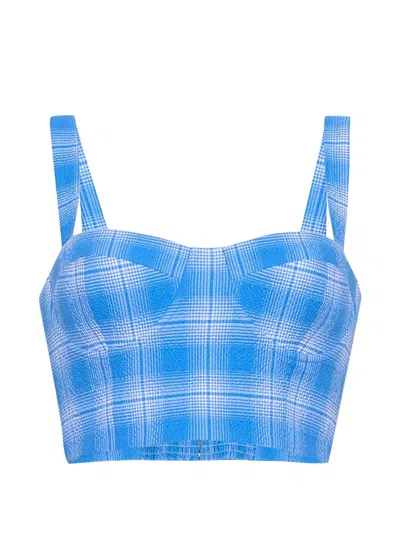 Cara Cara Claudine Top In Blue
