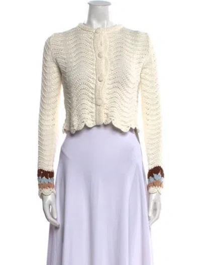 Pre-owned Cara Cara Crew Neck Sweater W/ Tags In White