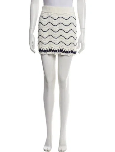 Pre-owned Cara Cara Crochet Mini Skirt W/ Tags In Multi