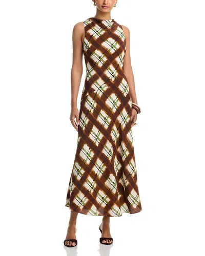Cara Cara Crystal Midi Dress In Brown