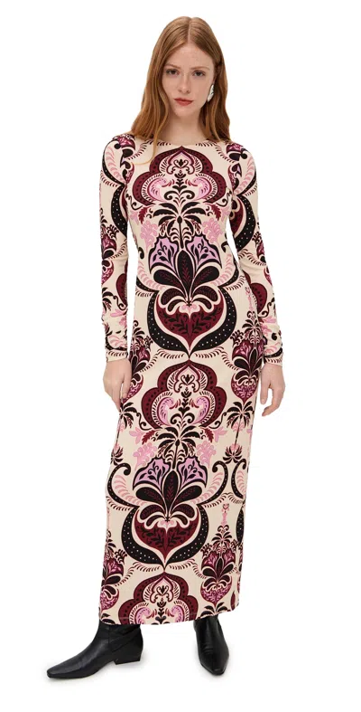 Cara Cara Danae Dress Palm Pavillion Ivory In Multi