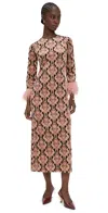 Cara Cara Danya Dress Vintage Deco Blush In Brown