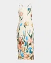 Cara Cara Dria Floral Sleeveless Midi Dress In Multi