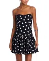 Cara Cara Elena Mini Dress In Spot Black Egret