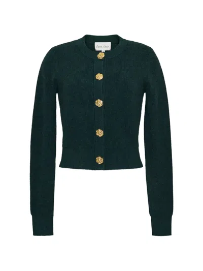 Cara Cara Ellery Floral-button Cardigan In Green