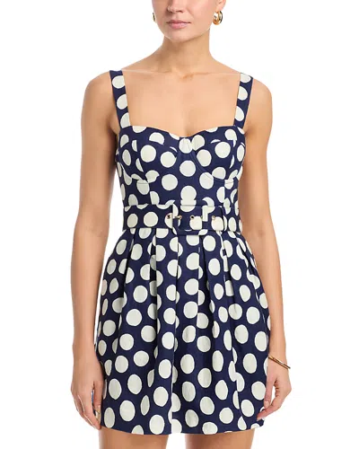 Cara Cara Etna Belted Polka Dot Mini Dress In Multi