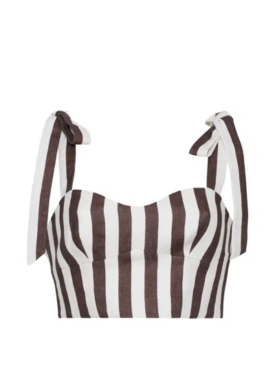 Cara Cara Faiza Striped Tie-fastening Top In Multi