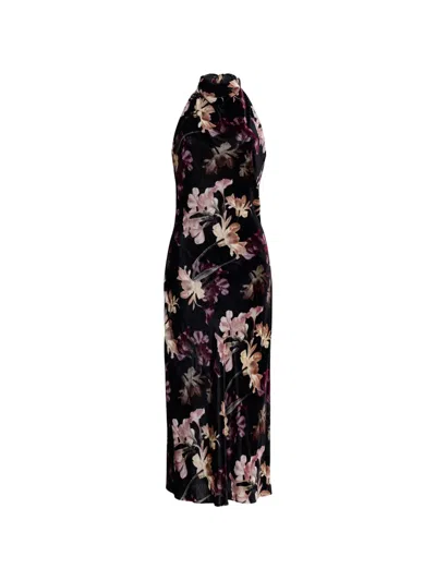 Cara Cara Fara Floral-print Dress In Black