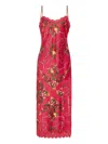 Cara Cara Floral Lace-trimmed Slip Dress In Multi