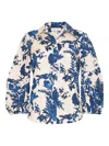 Cara Cara Floral-print Balloon-sleeve Shirt In White