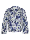 Cara Cara Floral-print Balloon-sleeve Top In Multi