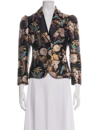 Pre-owned Cara Cara Floral Print Blazer W/ Tags In Multi