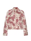 Cara Cara Andrew Floral-pattern Cropped Jacket In Pink