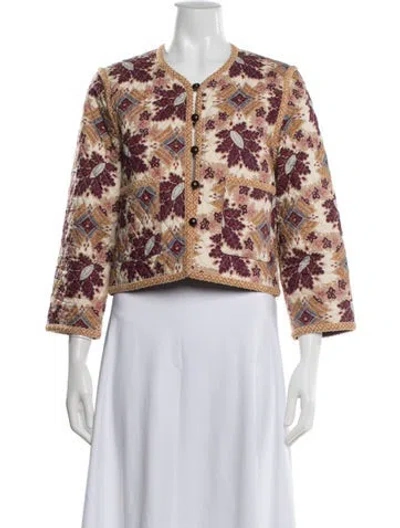 Pre-owned Cara Cara Floral Print Evening Jacket In Multi
