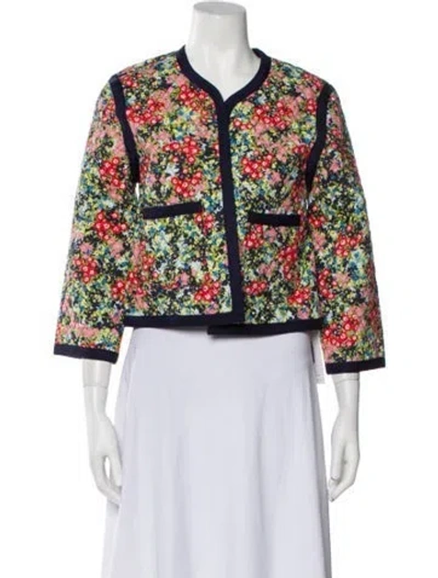 Pre-owned Cara Cara Floral Print Evening Jacket W/ Tags In Multi