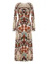 Cara Cara Floral-print Gathered Dress In Multi