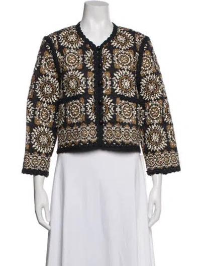 Pre-owned Cara Cara Floral Print Jacket In Multicolor