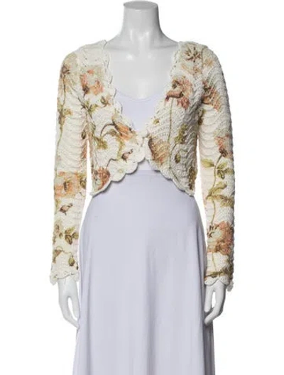 Pre-owned Cara Cara Floral Print Jacket W/ Tags In Neutrals