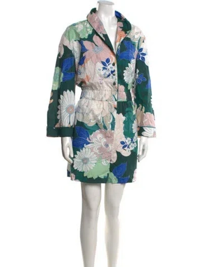 Pre-owned Cara Cara Floral Print Jumpsuit In Multi