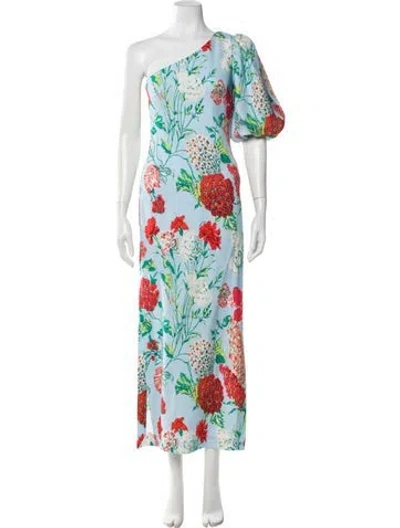 Pre-owned Cara Cara Floral Print Long Dress In Multi
