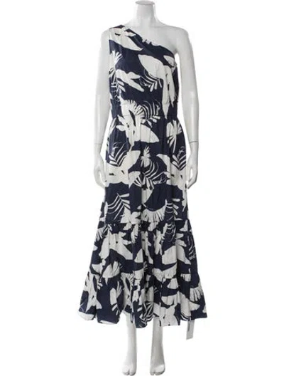 Pre-owned Cara Cara Floral Print Long Dress In Multi