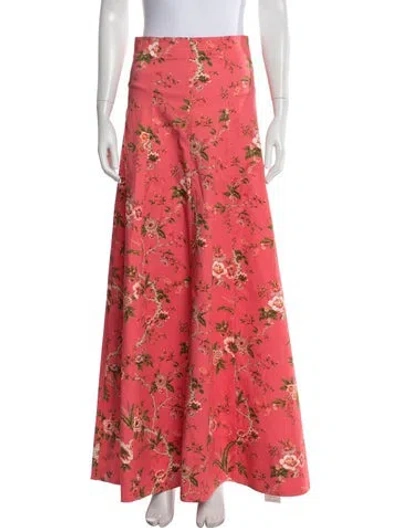 Pre-owned Cara Cara Floral Print Long Skirt In Multicolor