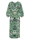 Cara Cara Floral-print Midi Dress In Green
