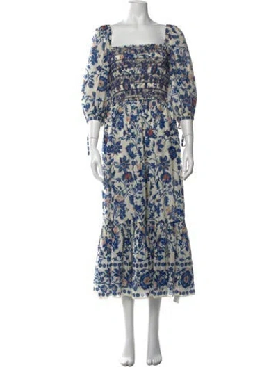 Pre-owned Cara Cara Floral Print Midi Length Dress