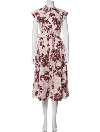 Pre-owned Cara Cara Floral Print Midi Length Dress
