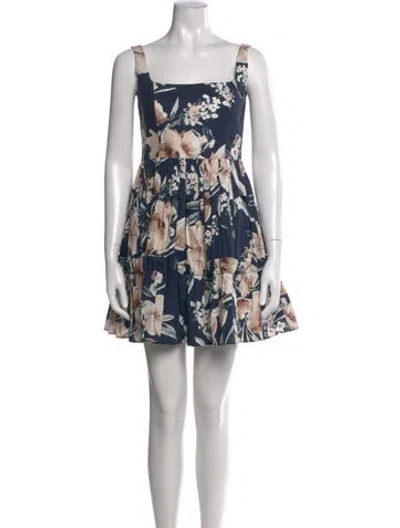Pre-owned Cara Cara Floral Print Mini Dress