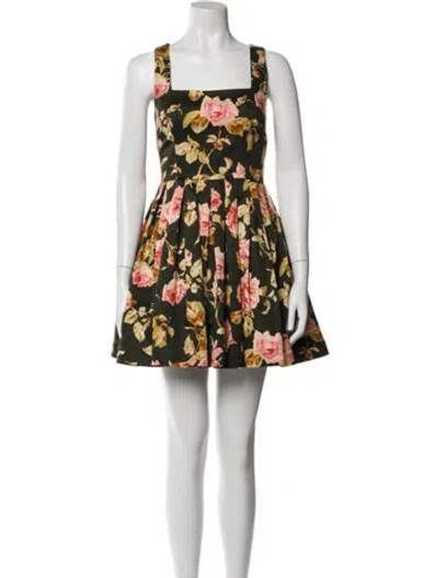 Pre-owned Cara Cara Floral Print Mini Dress In Multi