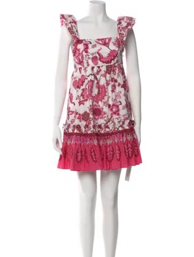 Pre-owned Cara Cara Floral Print Mini Dress In Multi