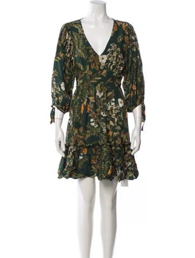 Pre-owned Cara Cara Floral Print Mini Dress In Multi