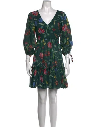 Pre-owned Cara Cara Floral Print Mini Dress In Multi