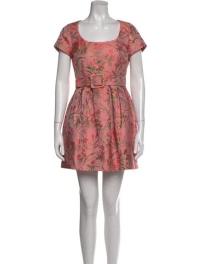 Pre-owned Cara Cara Floral Print Mini Dress In Neutral