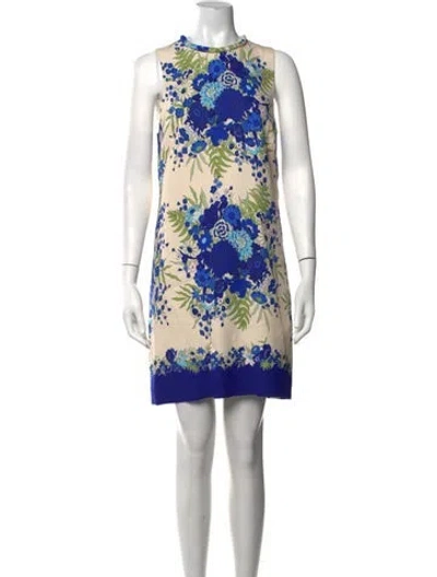 Pre-owned Cara Cara Floral Print Mini Dress In Neutrals