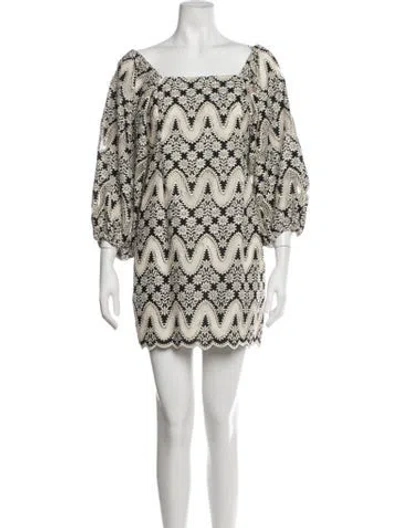 Pre-owned Cara Cara Floral Print Mini Dress In Neutrals