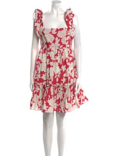 Pre-owned Cara Cara Floral Print Mini Dress In Pink
