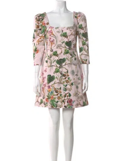 Pre-owned Cara Cara Floral Print Mini Dress In Pink
