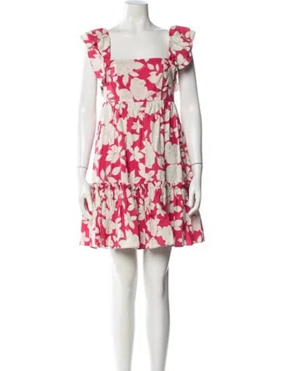 Pre-owned Cara Cara Floral Print Mini Dress In Pink