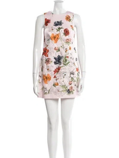 Pre-owned Cara Cara Floral Print Mini Dress In Pink