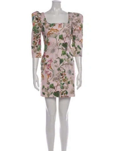 Pre-owned Cara Cara Floral Print Mini Dress In Pink