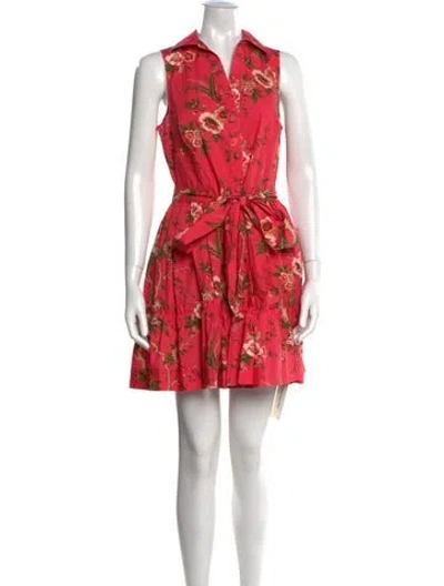 Pre-owned Cara Cara Floral Print Mini Dress In Pink