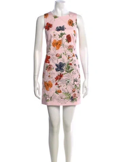 Pre-owned Cara Cara Floral Print Mini Dress In Pink