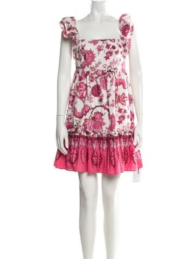 Pre-owned Cara Cara Floral Print Mini Dress In Pink