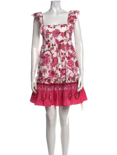 Pre-owned Cara Cara Floral Print Mini Dress In Pink