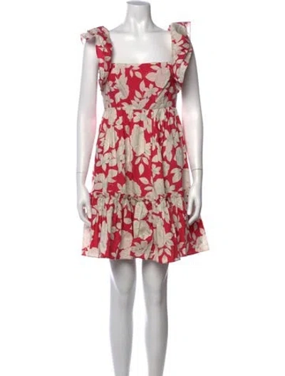 Pre-owned Cara Cara Floral Print Mini Dress In Pink